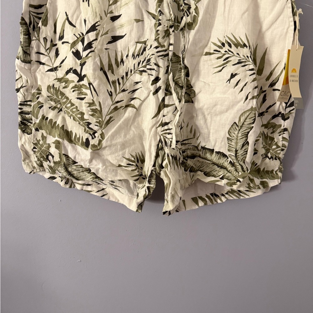 C&C California White and Green Bermudas